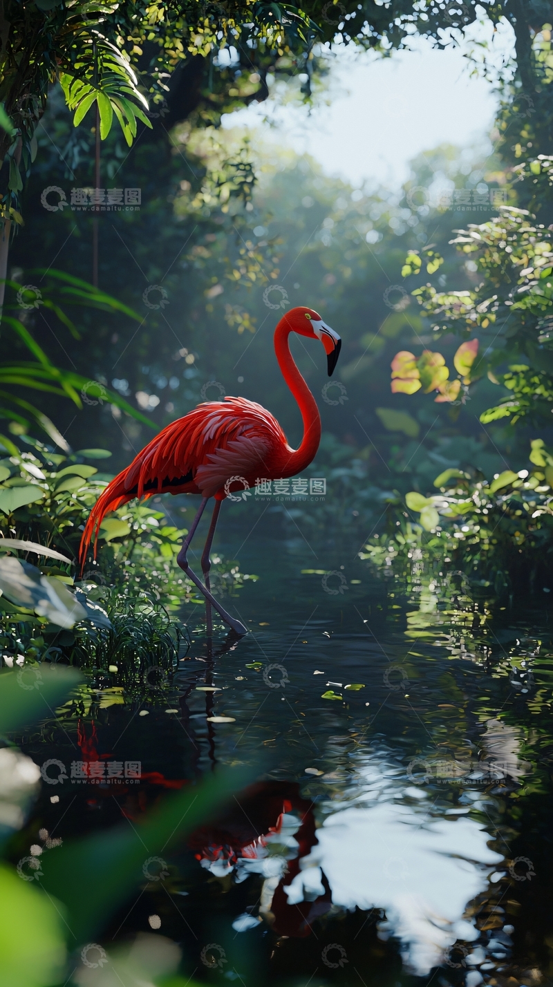 高清大图下载【趣麦麦图】红鹳