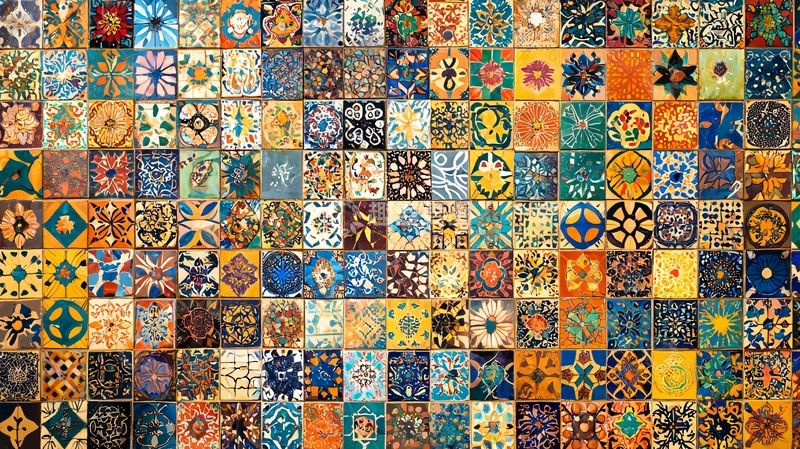 高清大图下载【趣麦麦图】彩色瓷砖拼贴