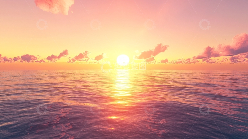 高清大图下载【趣麦麦图】日落海景