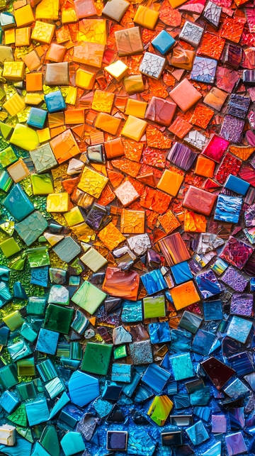 彩色马赛克瓷砖背景