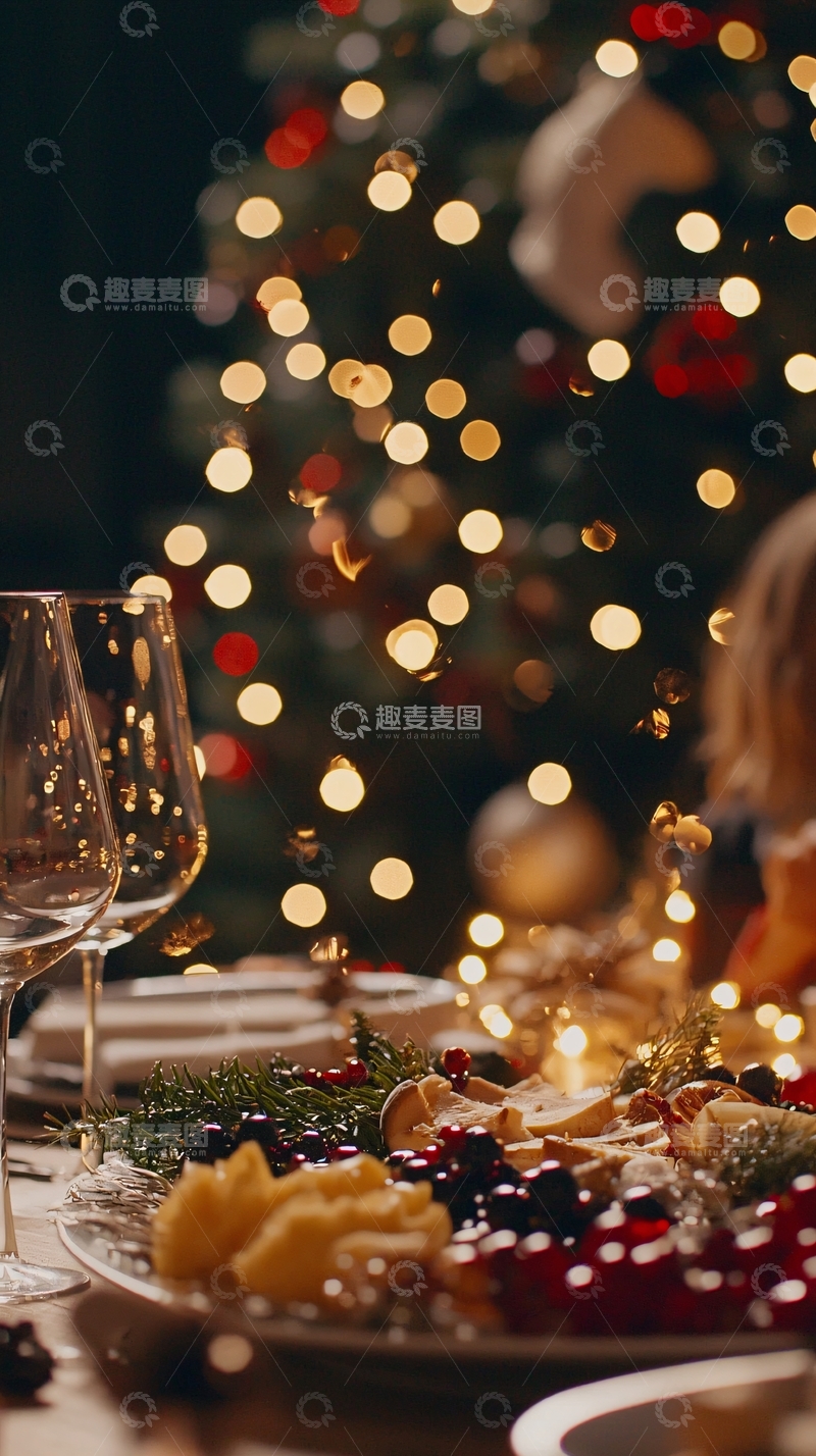 高清大图下载【趣麦麦图】圣诞节晚餐