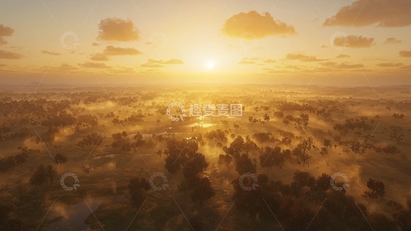 高清大图下载【趣麦麦图】金色的日出