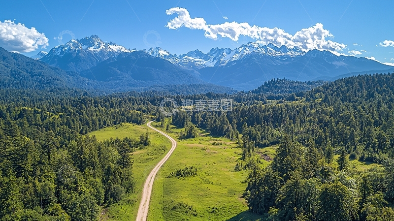 高清大图下载【趣麦麦图】山脉公路田园风光
