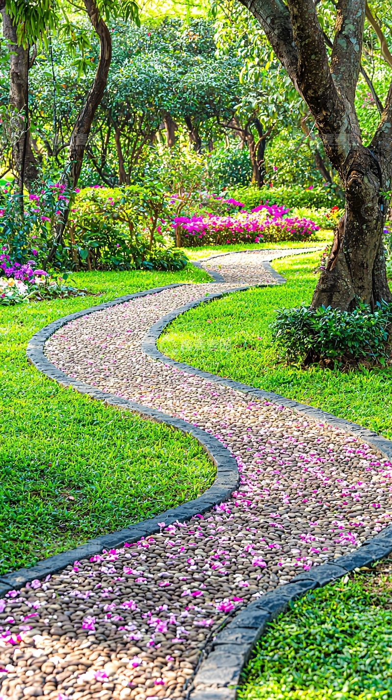 高清大图下载【趣麦麦图】绿荫小路蜿蜒通幽