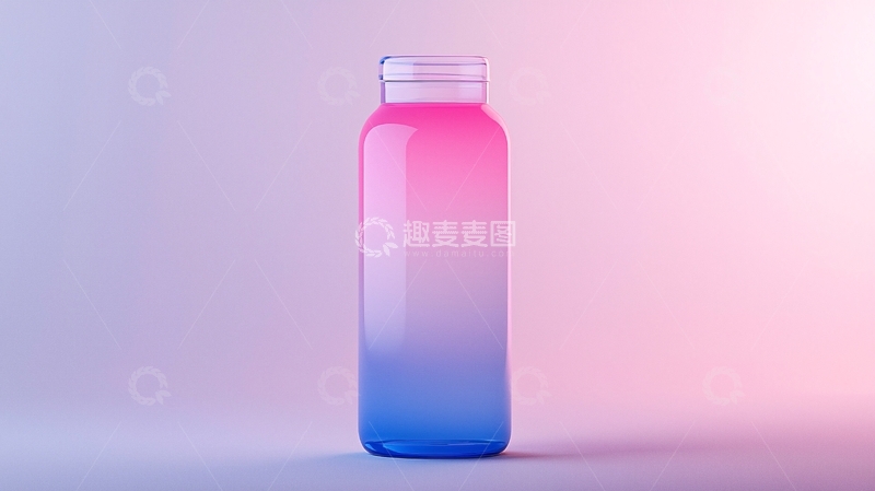 高清大图下载【趣麦麦图】渐变色玻璃瓶