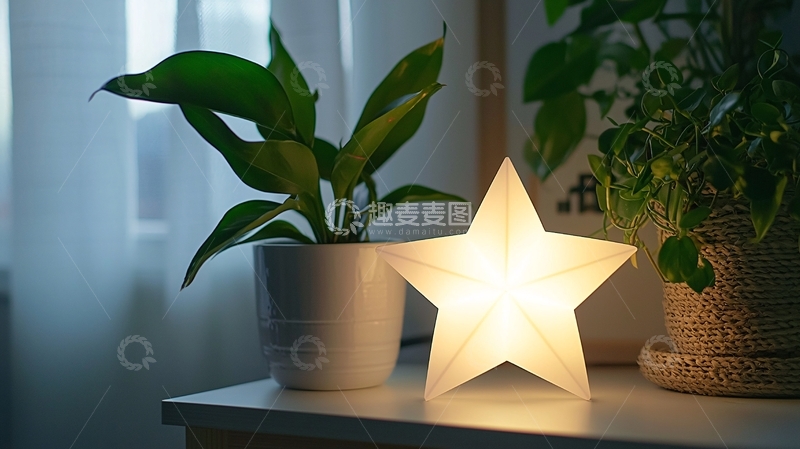 高清大图下载【趣麦麦图】温馨卧室星星灯