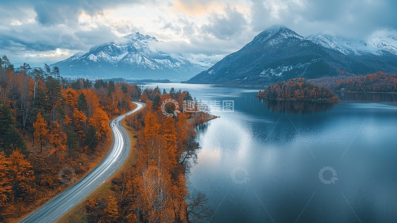 高清大图下载【趣麦麦图】湖光山色秋色宜人