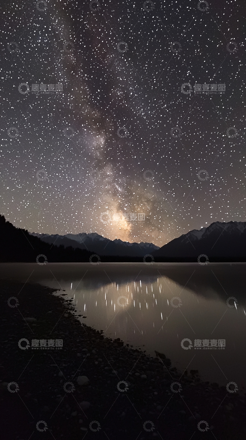 高清大图下载【趣麦麦图】星空倒影
