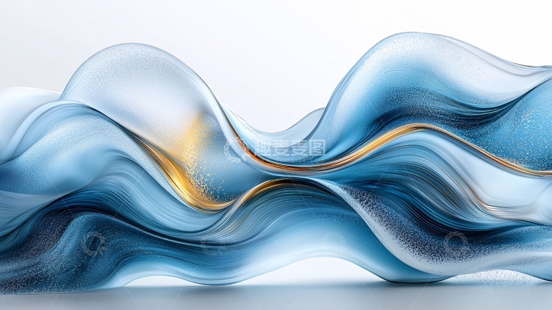 高清大图下载【趣麦麦图】蓝色水波纹理背景