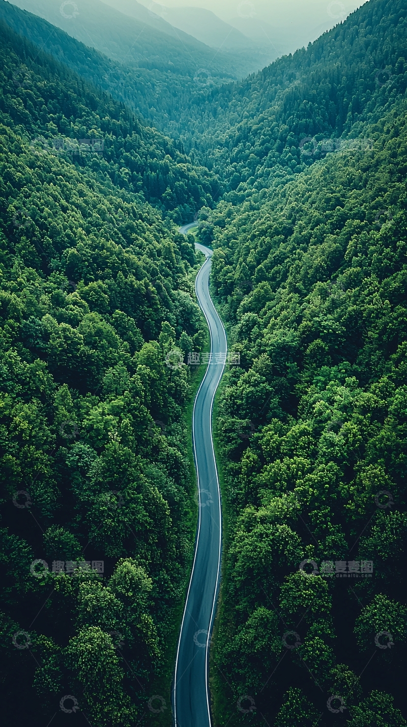 高清大图下载【趣麦麦图】山间公路