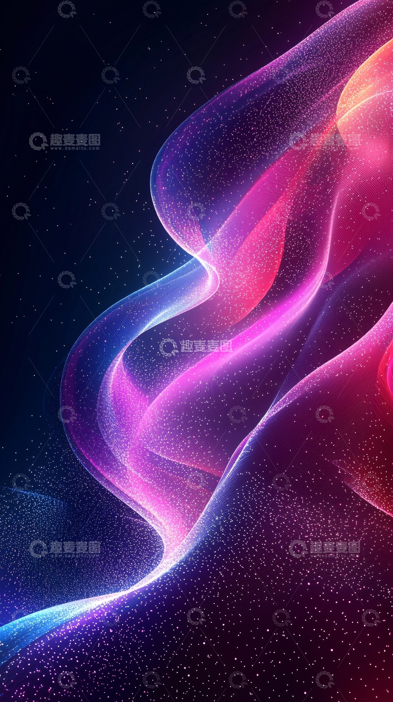 高清大图下载【趣麦麦图】绚丽光线流动背景