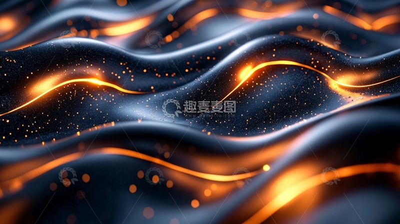 高清大图下载【趣麦麦图】暗黑系流动光效背景