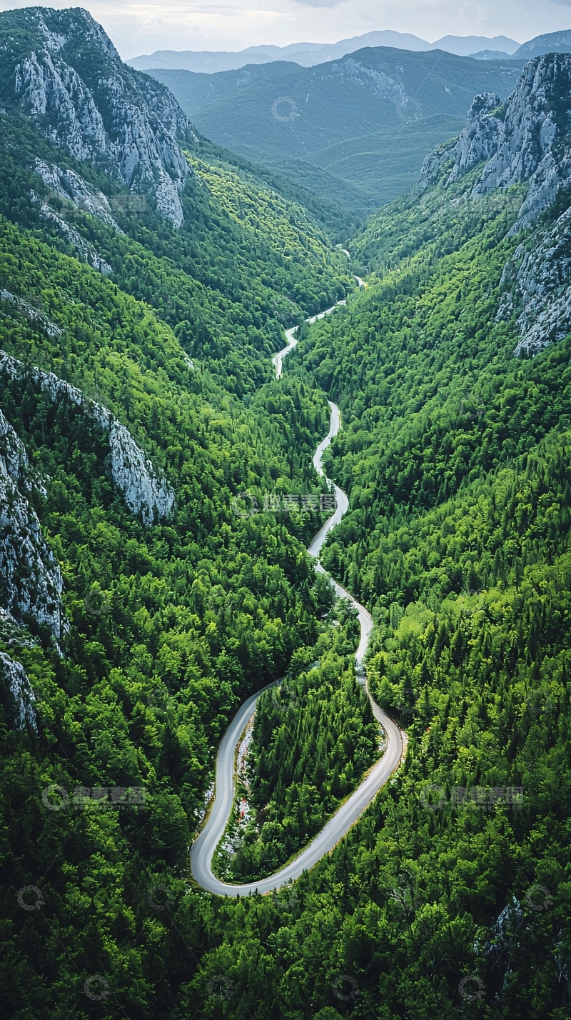 高清大图下载【趣麦麦图】山路蜿蜒