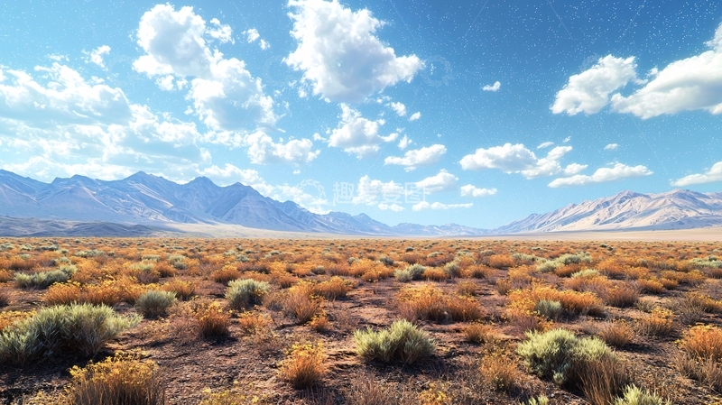 高清大图下载【趣麦麦图】阳光下的荒漠山脉