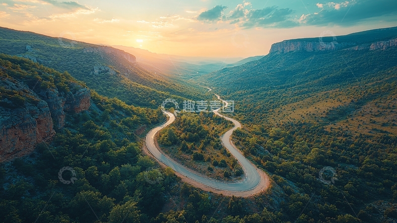 高清大图下载【趣麦麦图】山路蜿蜒