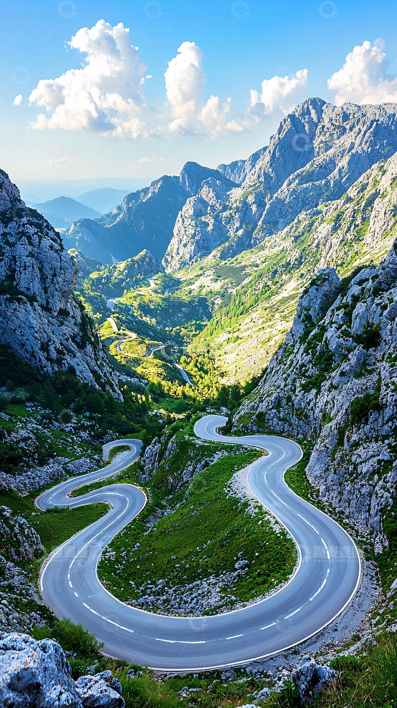 高清大图下载【趣麦麦图】山路蜿蜒