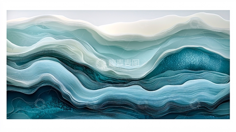 高清大图下载【趣麦麦图】抽象蓝色波浪