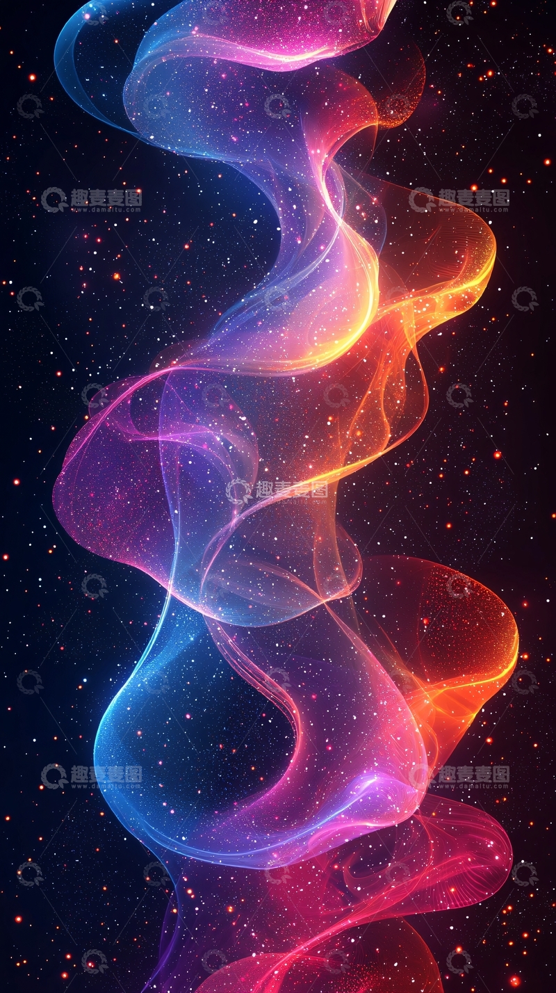 高清大图下载【趣麦麦图】彩色梦幻烟雾背景