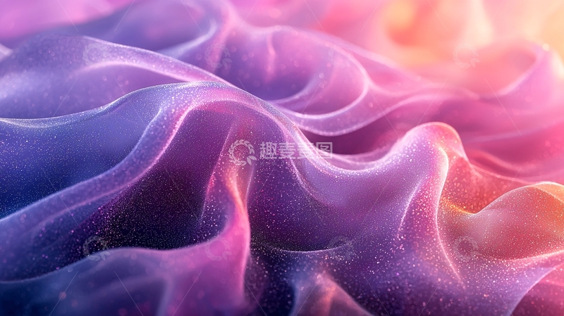 高清大图下载【趣麦麦图】梦幻彩色丝绸质感