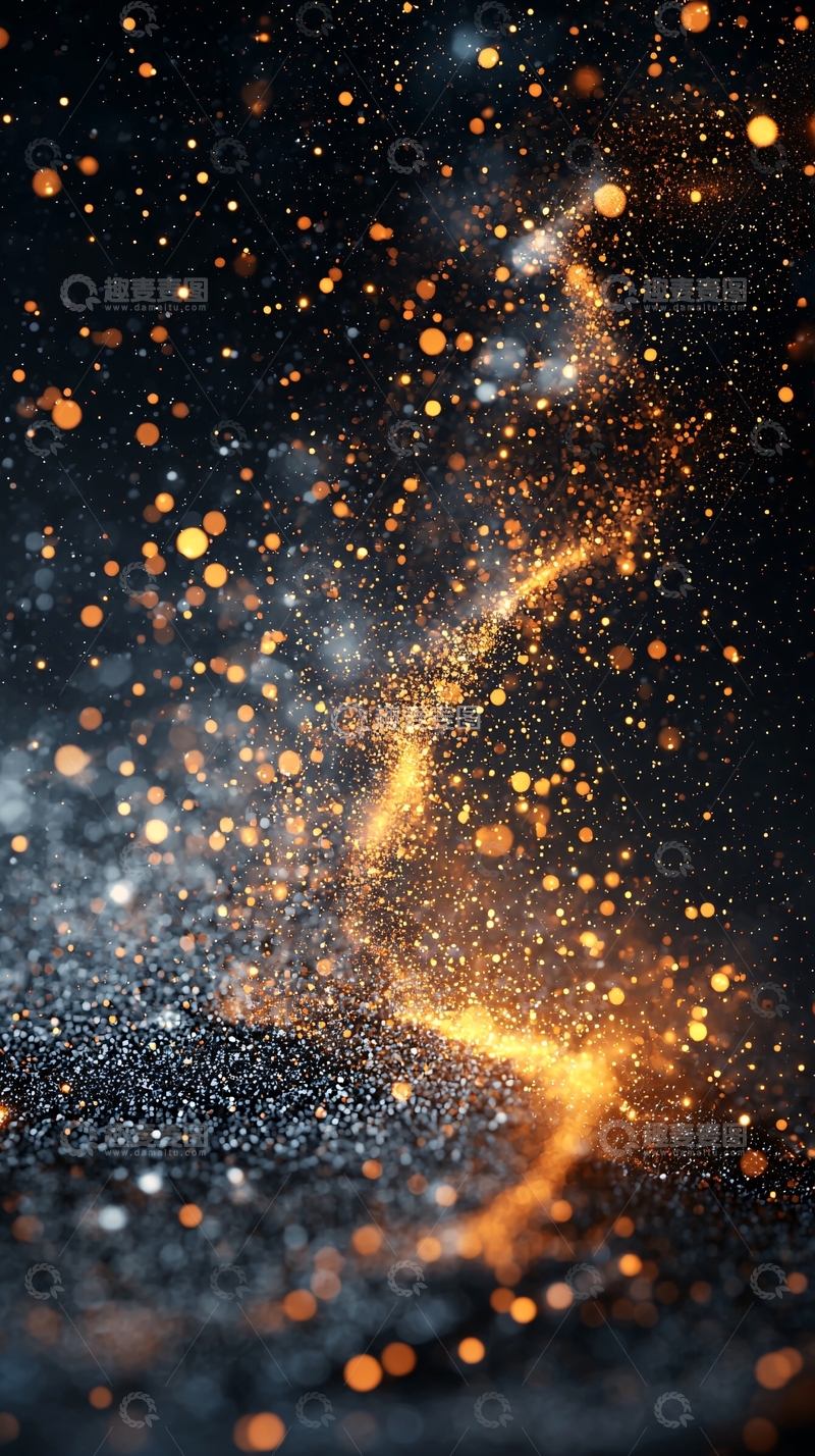 高清大图下载【趣麦麦图】黑暗背景下的金色火花