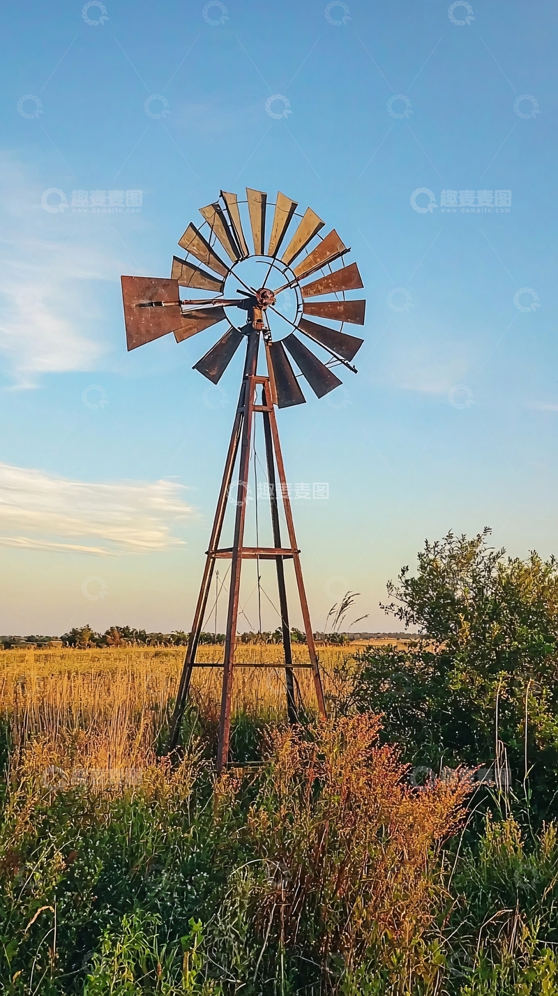 高清大图下载【趣麦麦图】乡村风车