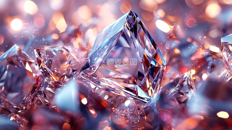 高清大图下载【趣麦麦图】闪耀的钻石晶体
