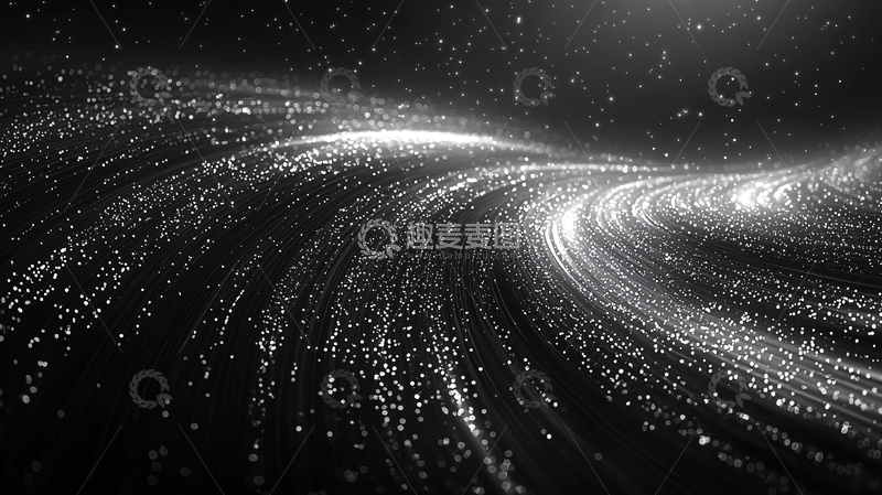 高清大图下载【趣麦麦图】黑白宇宙星云