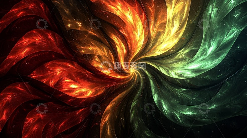 高清大图下载【趣麦麦图】抽象色彩漩涡