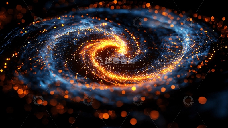 高清大图下载【趣麦麦图】绚丽星云旋转粒子