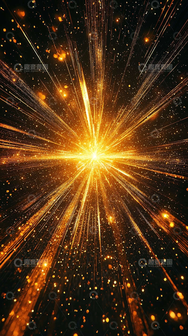 高清大图下载【趣麦麦图】金色光芒四射背景