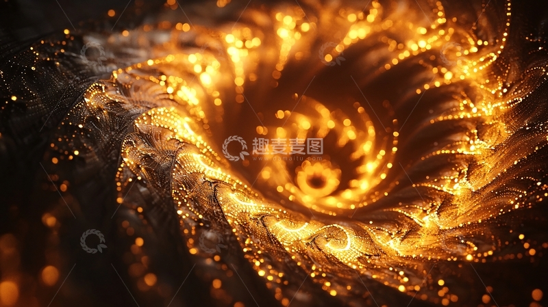 高清大图下载【趣麦麦图】金色漩涡能量流动