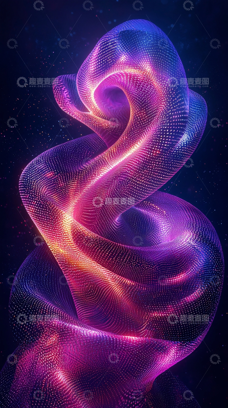 高清大图下载【趣麦麦图】梦幻紫色能量旋涡