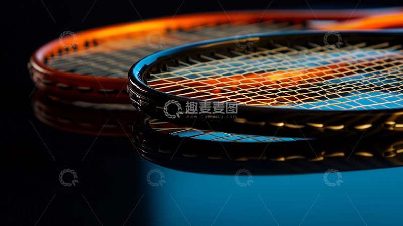 高清大图下载【趣麦麦图】羽毛球拍特写