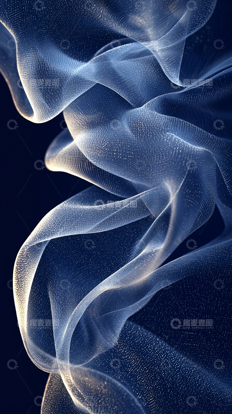 高清大图下载【趣麦麦图】-蓝色轻纱