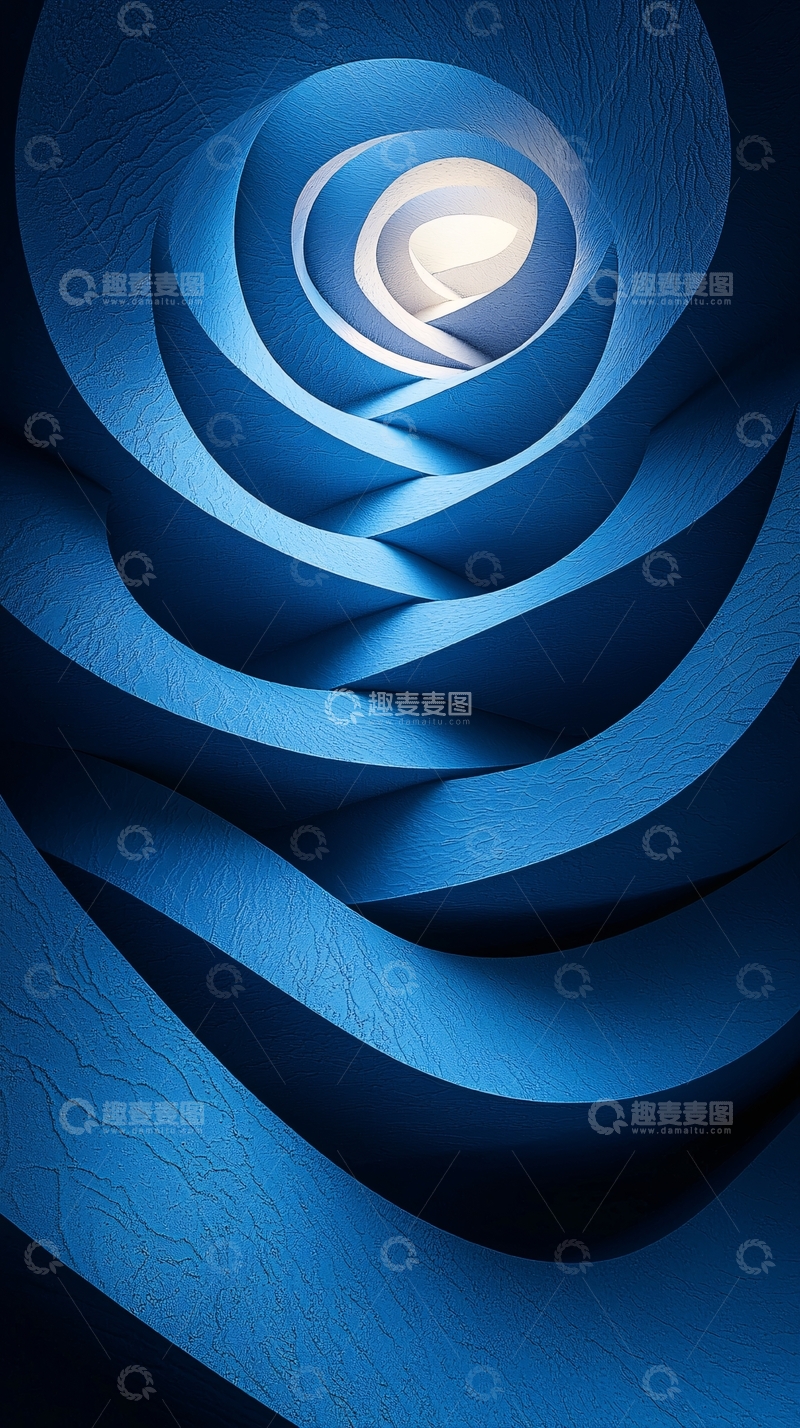 高清大图下载【趣麦麦图】蓝色漩涡状结构