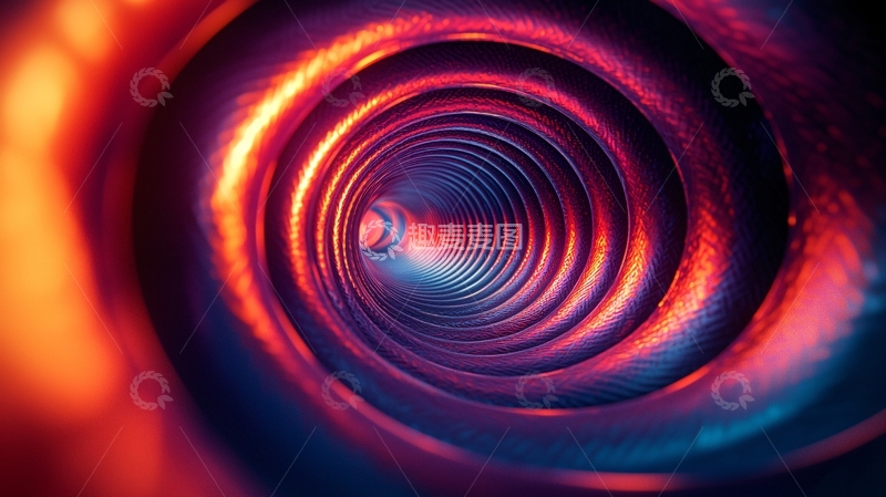高清大图下载【趣麦麦图】抽象漩涡隧道