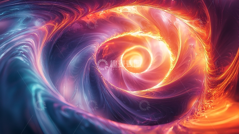 高清大图下载【趣麦麦图】旋转火焰能量漩涡