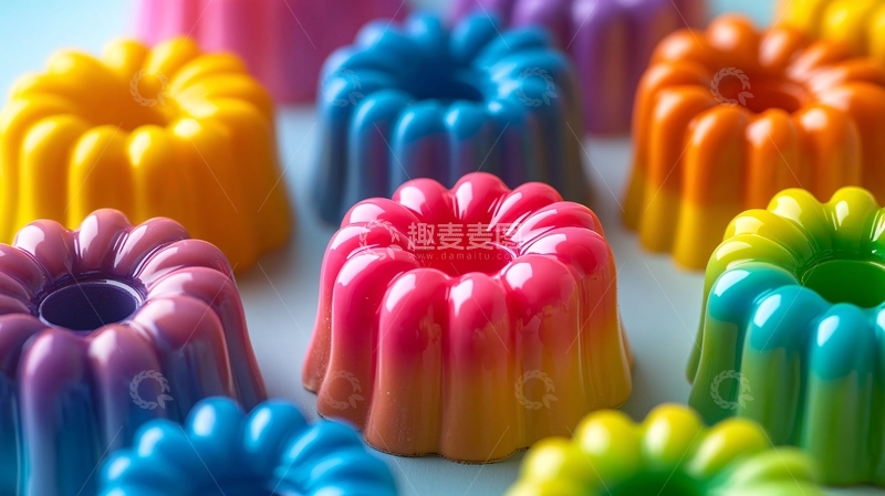 高清大图下载【趣麦麦图】彩虹色果冻