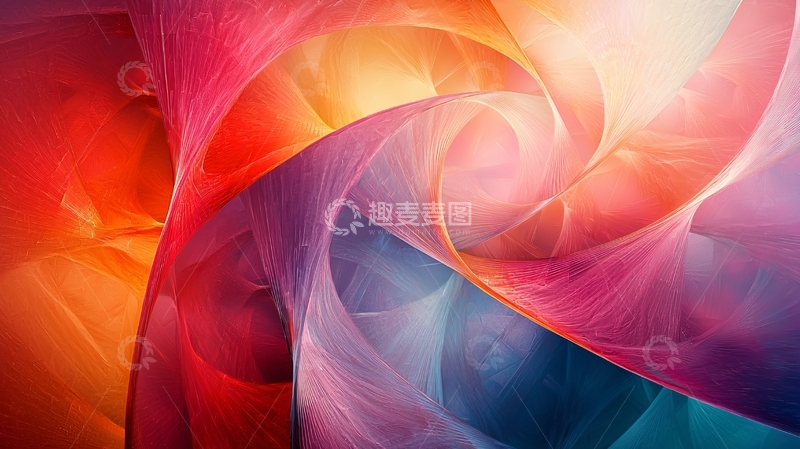 高清大图下载【趣麦麦图】抽象色彩漩涡