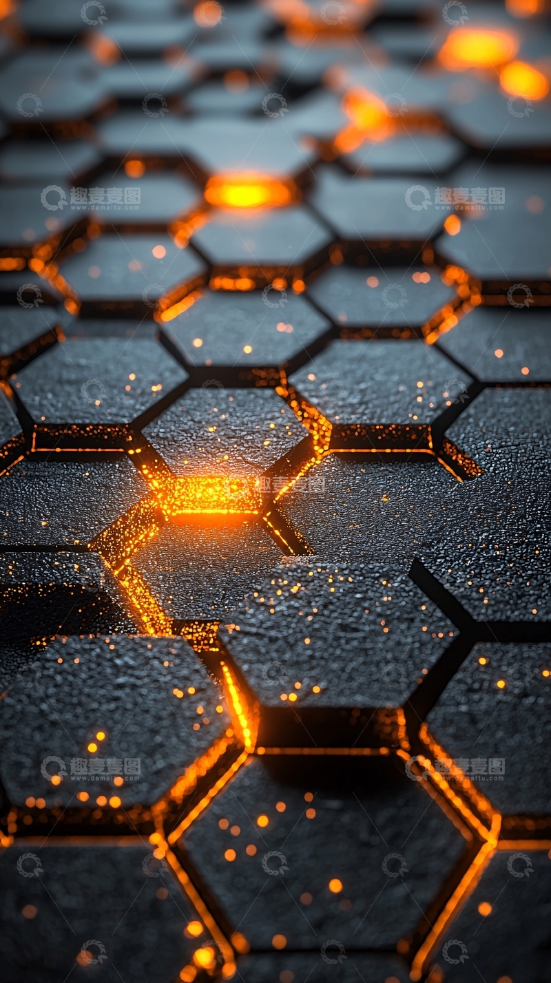 高清大图下载【趣麦麦图】蜂巢状金属纹理