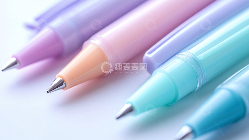 高清大图下载【趣麦麦图】彩色透明中性笔