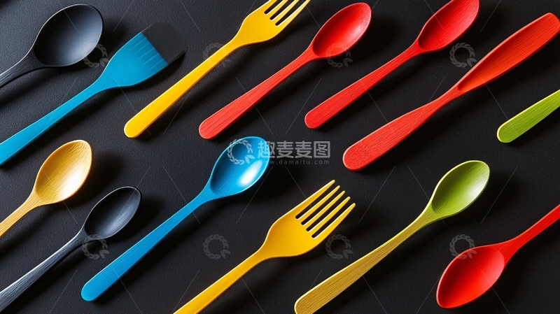 高清大图下载【趣麦麦图】彩色餐具