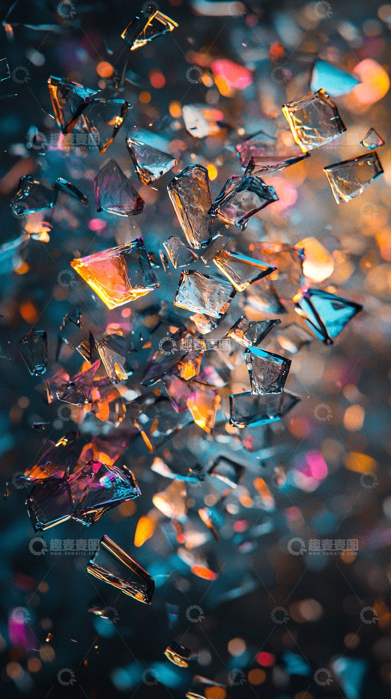 高清大图下载【趣麦麦图】彩色碎片
