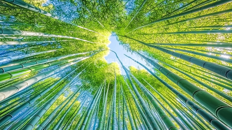 高清大图下载【趣麦麦图】竹林仰视