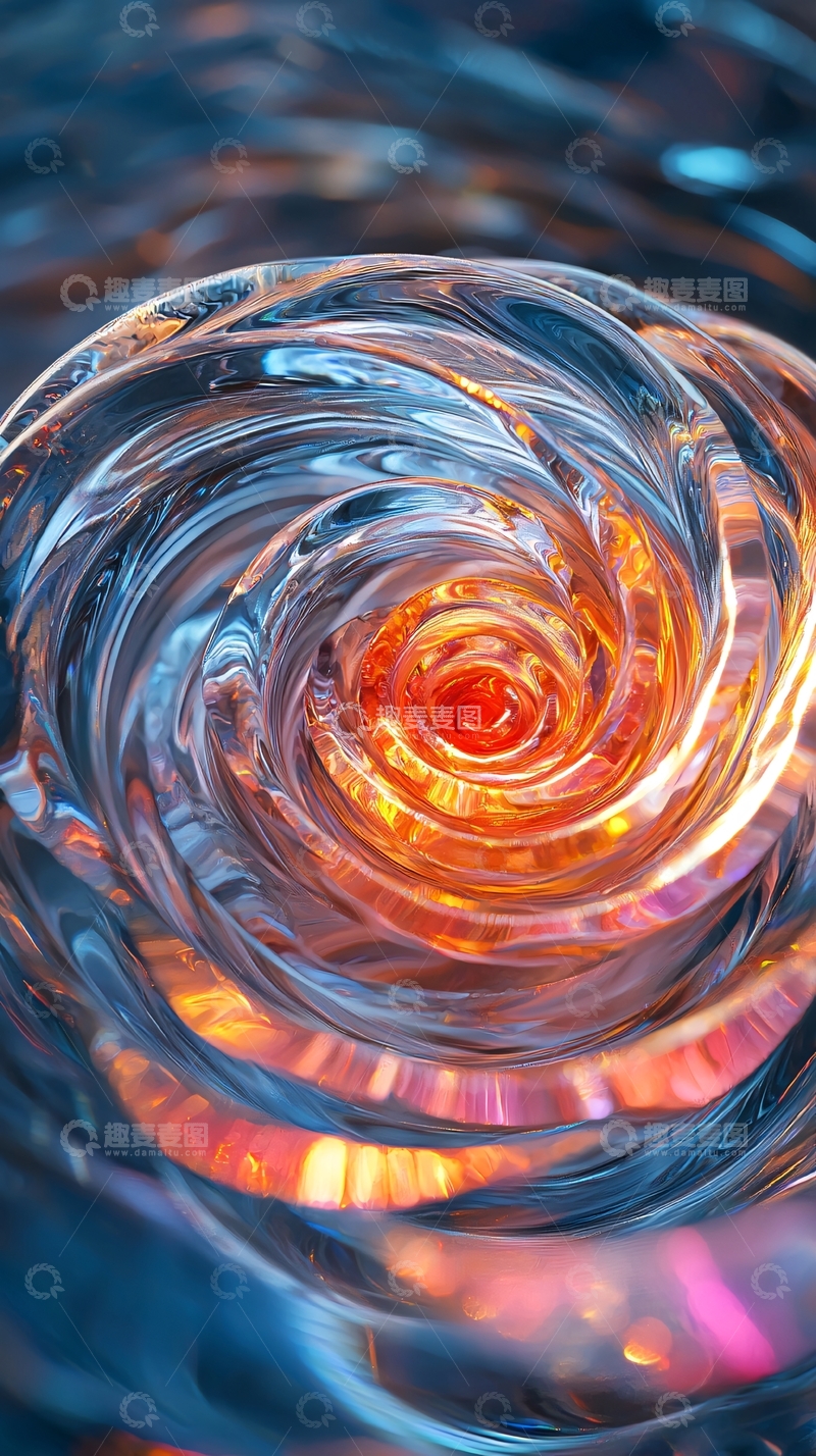 高清大图下载【趣麦麦图】抽象漩涡色彩光影