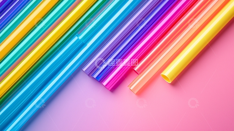 高清大图下载【趣麦麦图】彩色吸管背景图