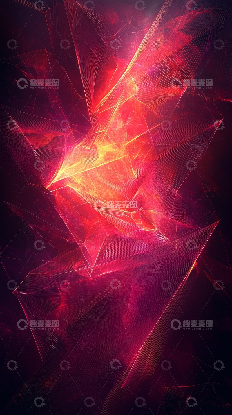 高清大图下载【趣麦麦图】红色火焰般的抽象图案