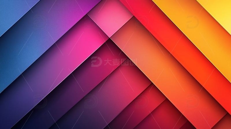 高清大图下载【趣麦麦图】彩色渐变几何叠加背景