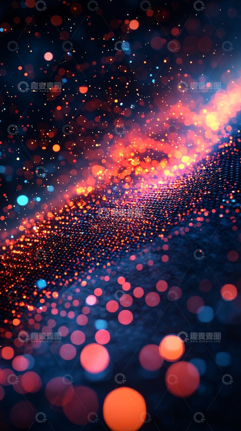 高清大图下载【趣麦麦图】光点汇聚的星河背景