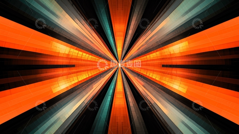 高清大图下载【趣麦麦图】光芒四射的橙色抽象背景